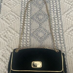 Michael Kors Black and Gold Shoulder Bag